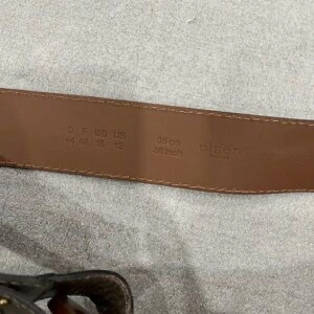 Brown Leather Ring-Detail Men's Belt